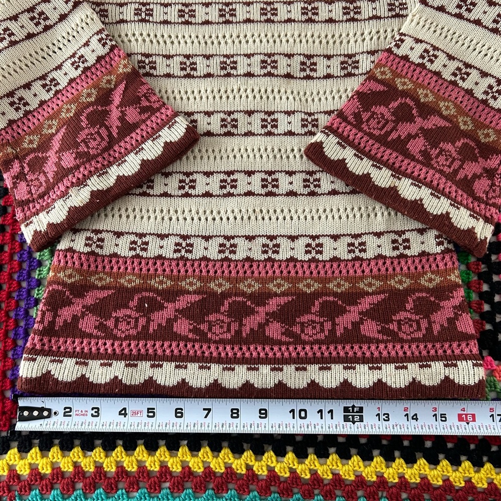 Vintage 70s Currants Jeri-Jo New York Square High Neck Bell 3/4 Sleeve S… - Picture 13 of 15